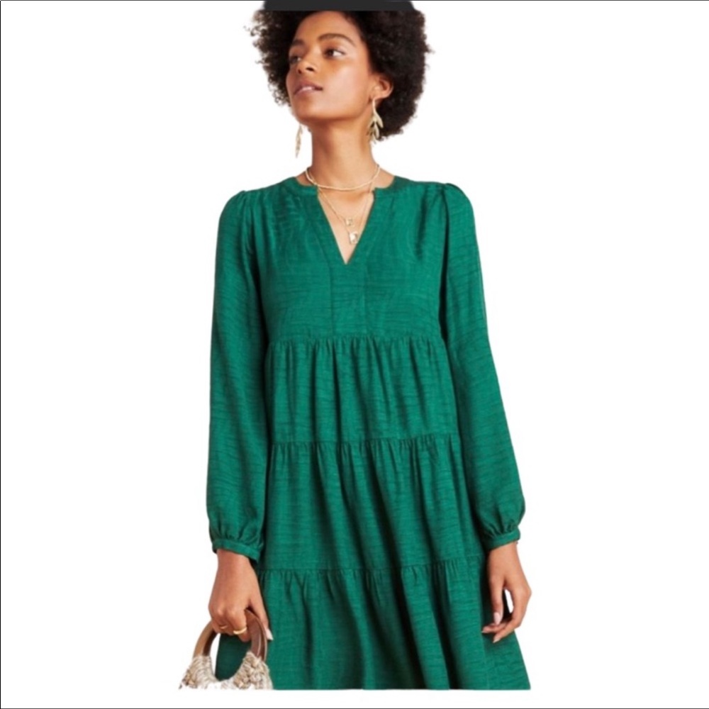 NWT Maeve Tiered Tunic in Emerald